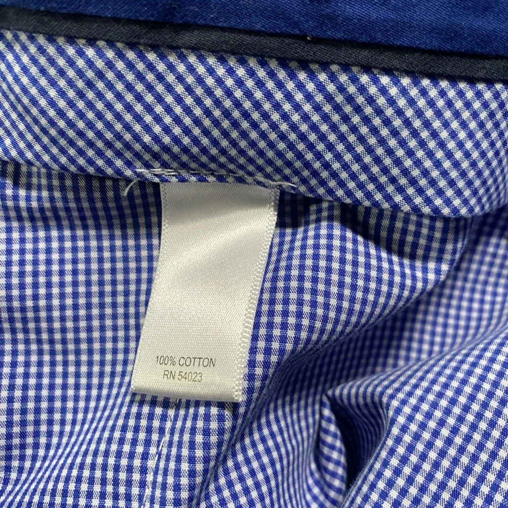 Banana Republic‎ Non Iron Tailored Slim Blue Dress Pants Men 35x30 (Fits 35x26)